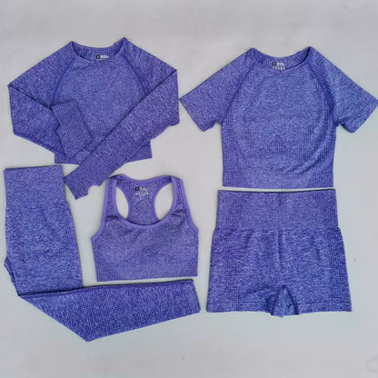2/3/5PCS Energy Seamless Yoga Set Women Workout Set Sportswear Fitness Clothes for Women Clothing Gym Leggings Sport Suit