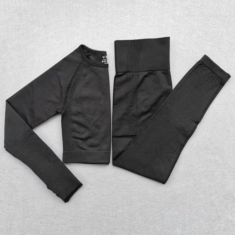 2/3/5PCS Energy Seamless Yoga Set Women Workout Set Sportswear Fitness Clothes for Women Clothing Gym Leggings Sport Suit