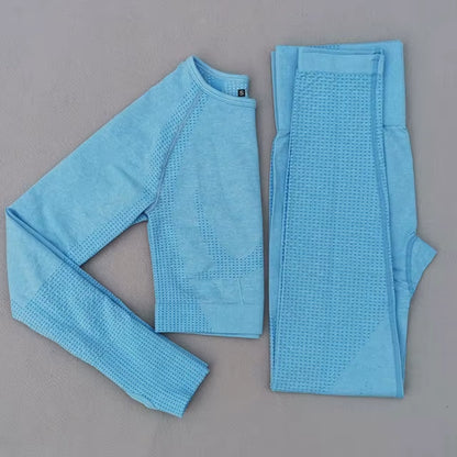 2/3/5PCS Energy Seamless Yoga Set Women Workout Set Sportswear Fitness Clothes for Women Clothing Gym Leggings Sport Suit