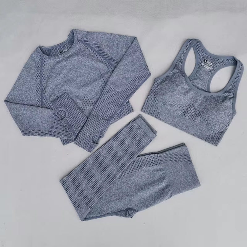 2/3/5PCS Energy Seamless Yoga Set Women Workout Set Sportswear Fitness Clothes for Women Clothing Gym Leggings Sport Suit