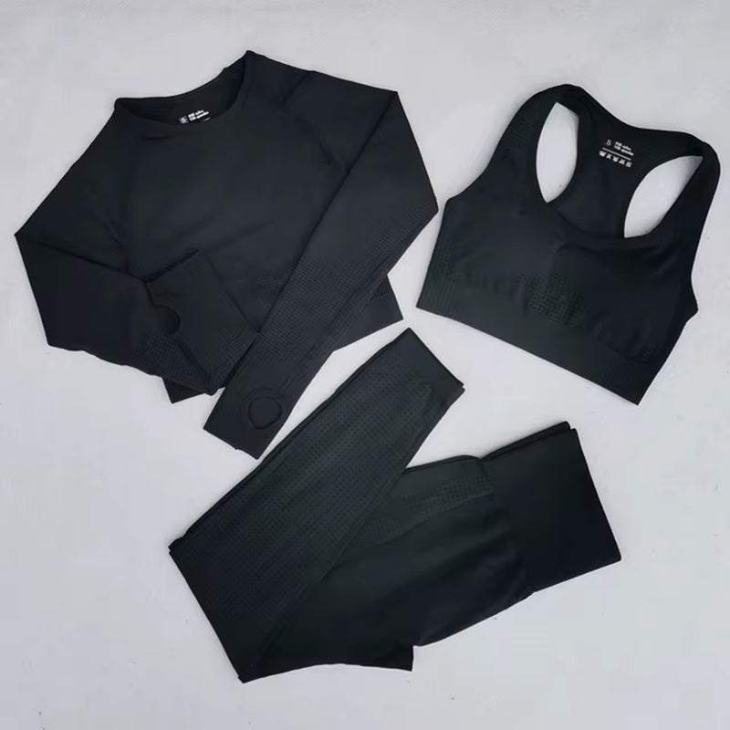2/3/5PCS Energy Seamless Yoga Set Women Workout Set Sportswear Fitness Clothes for Women Clothing Gym Leggings Sport Suit
