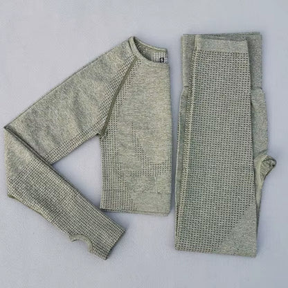 2/3/5PCS Energy Seamless Yoga Set Women Workout Set Sportswear Fitness Clothes for Women Clothing Gym Leggings Sport Suit